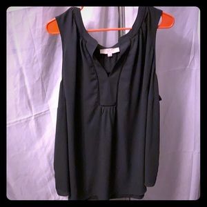 Loft Plus split Neck Shell Top Slate size 26